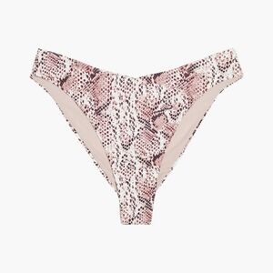 Skin The Alina Snake-print Mid-rise Bikini Briefs Animal Print Medium